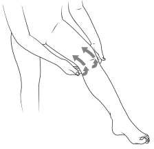 como fazer drenagem linfática nas pernas